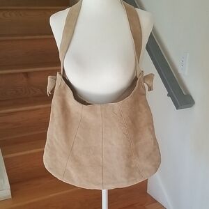 Tan Suede Shoulder Bag